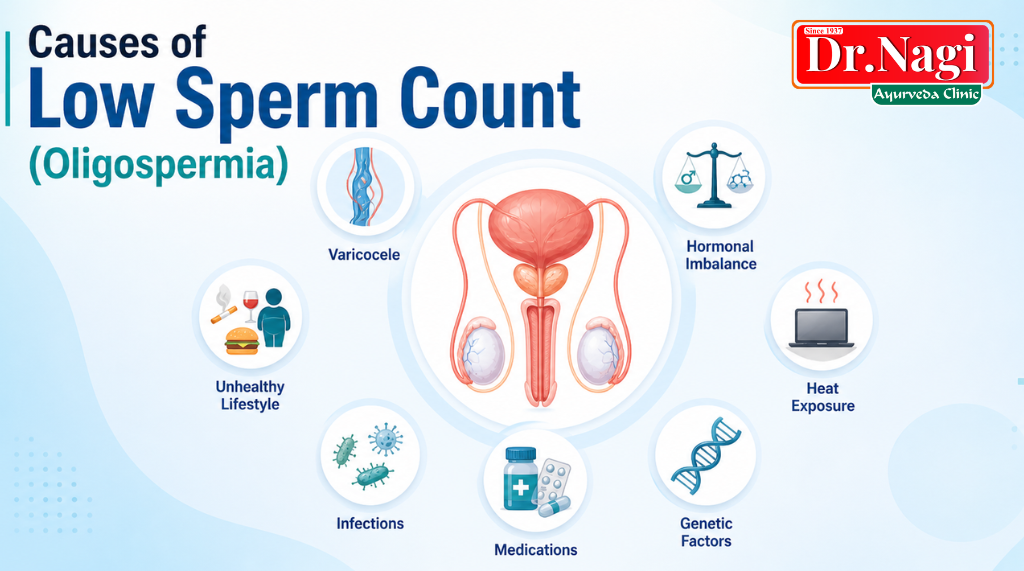 causes of oligopsermia (low sperm count)